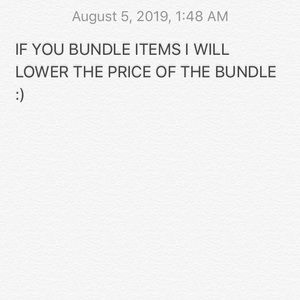 BUNDLE ITEMS FOR LOWER PRICE
